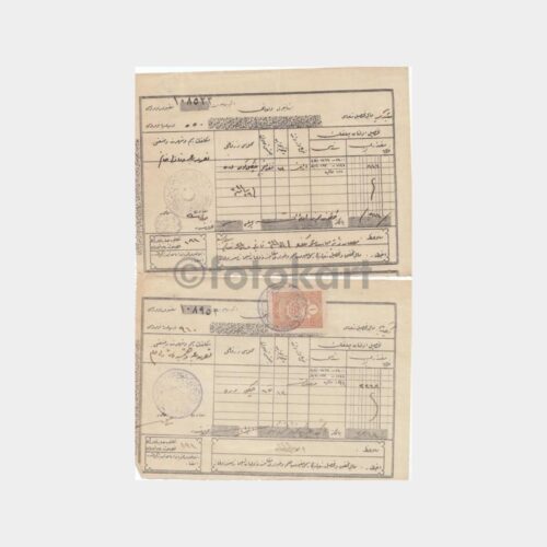 1926-928 Çengelköy 191 Hesap Vergi Makbuzu (7 Adet) - Görsel 2