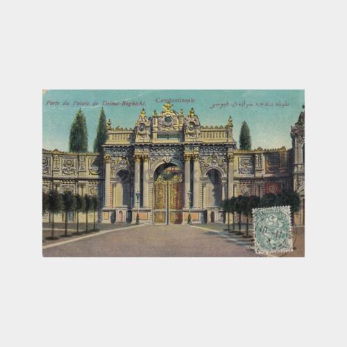 1913 Dolmabahçe Sarayı Kapısı Görünüş -Editör MJC- Kartpostal