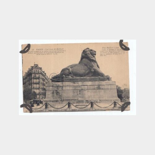 1927 Eskişehir Damgalı Paris Belfort Aslanı Kartı