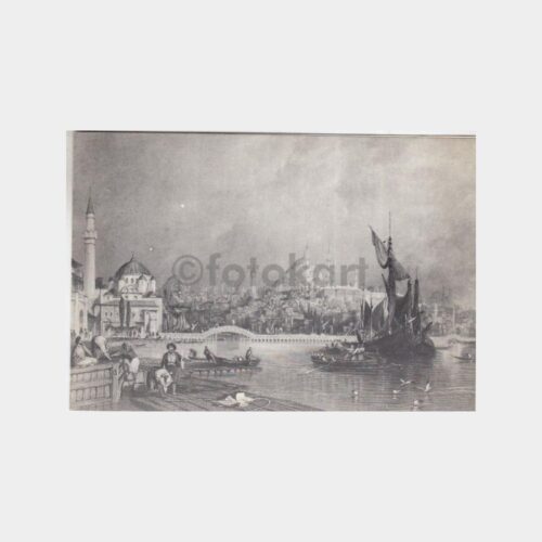 İstanbul Köprü Gravür Baskılı Tebrik Kartı