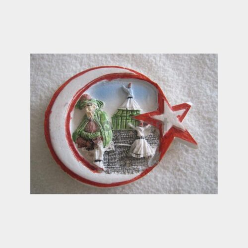 Konya Mevlana Ay Yıldızlı Konulu Magnet