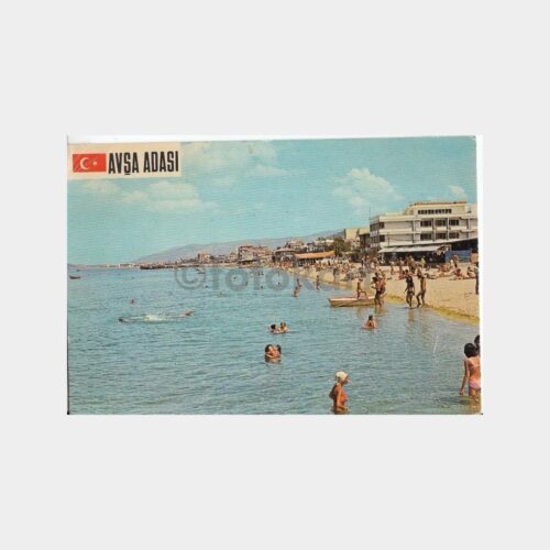 1978 Avşa Adası Plajı Konulu Kartpostal