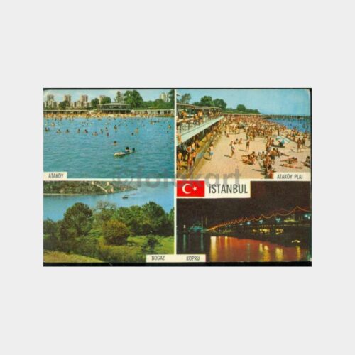 1970 İstanbul Plajları Görünüş Kartpostal