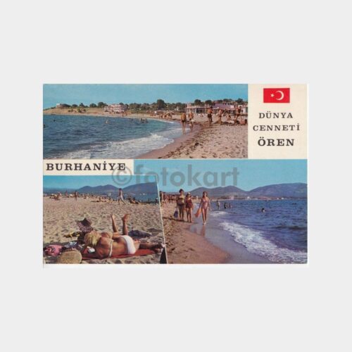 1975 Burhaniye Ören Plaj Kartpostal