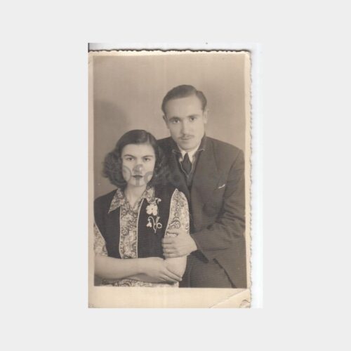 1940 Nişanlı Aile Stüdyo Fotoğraf