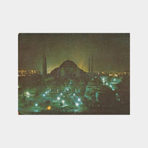 1975 Ayasofya Gece Görünüş Kartpostal
