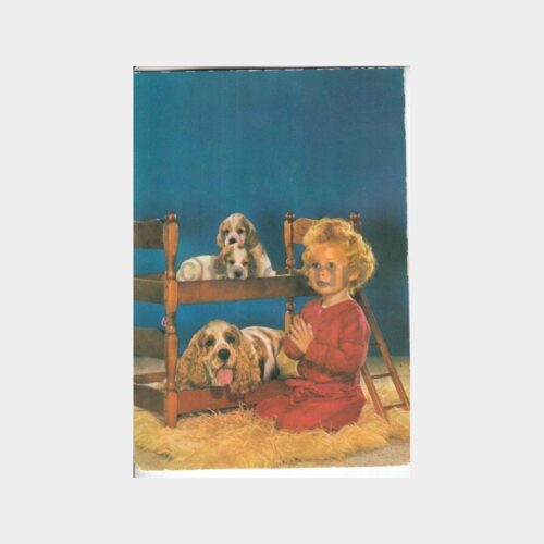 Çocuk Fantezi Sevimli Köpekler Konulu Kartpostal