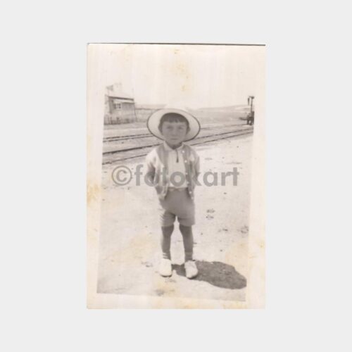 1950 Demiryolu ve Çocuk Fotoğraf