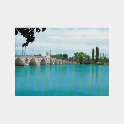 1975 Edirne Meriç Köprüsü -Postadan Geçmiş- Kartpostal