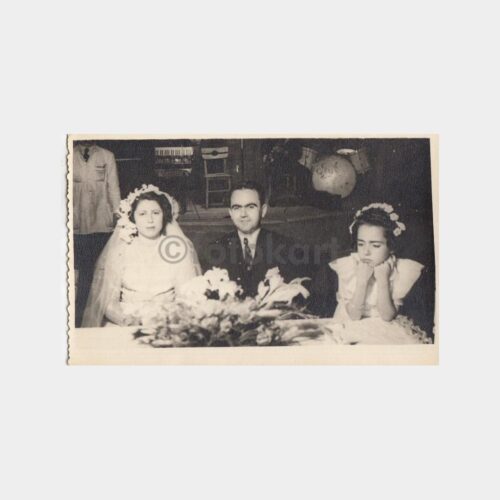 1950 Nikah Masası Gelin Damat Konulu Fotoğraf