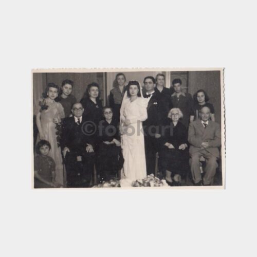 1947 İzmir -Foto Hamza Rüstem- Gelin Damat Fotoğraf