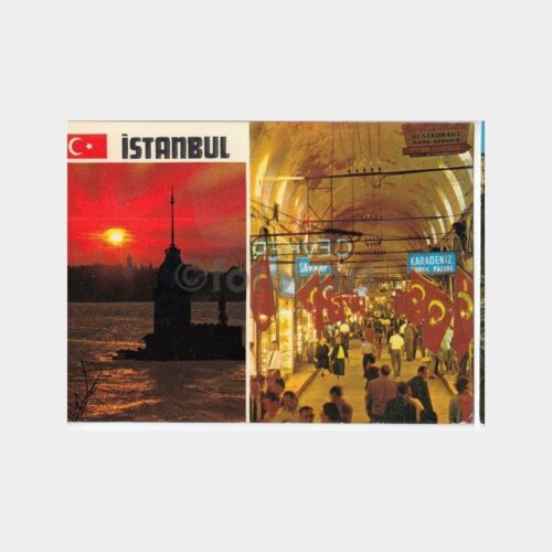 1975 İstanbul Kapalıçarşı Kız Kulesi Görünüş Kartpostal