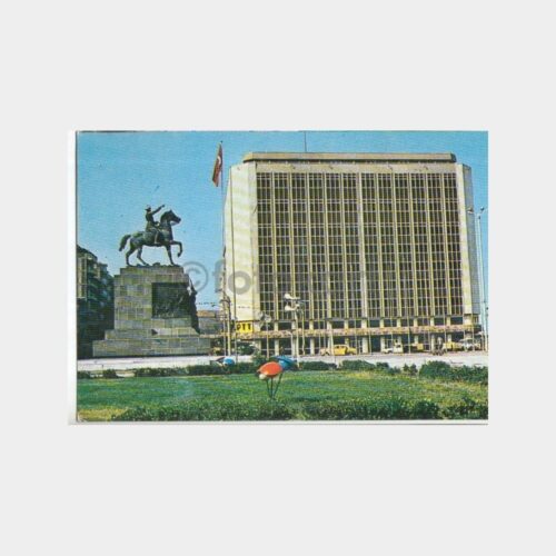 1974 İzmir Cumhuriyet Meydanı Ata Heykeli Kartpostal