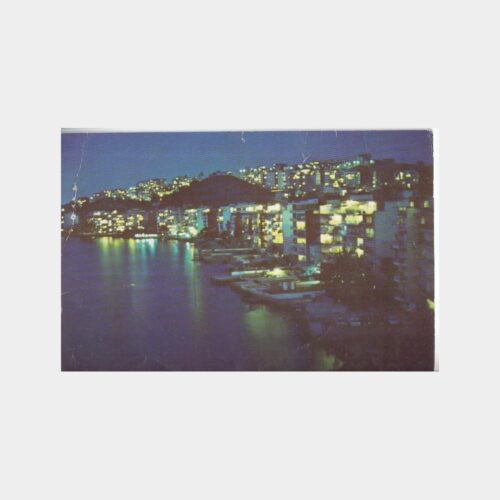 1980 İzmir Güzelyalı Gece Görünüşü Kartpostal