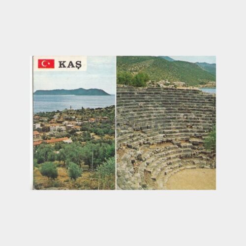 1975 Kaş 2 Görünüş Kartpostal