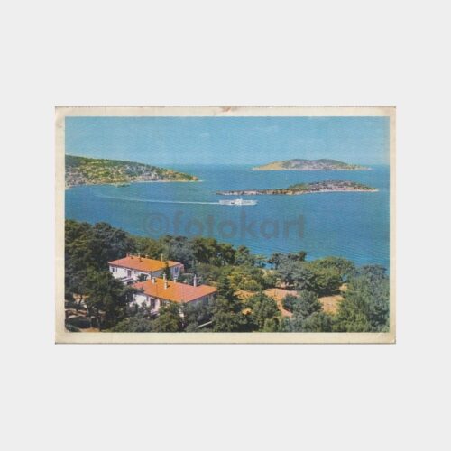 1964 Kaşıkadası Heybeliden Görünüşü -Yeşilköy Damgalı- Kartpostal
