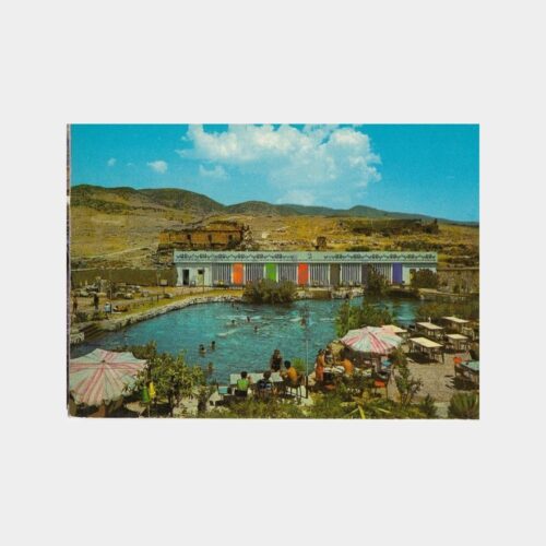 1975 Pamukkale Moteli Havuzu Kartpostalı