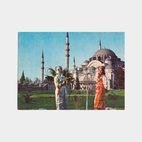 1975 Süleymaniye Camii Folklor Konulu Kartpostal