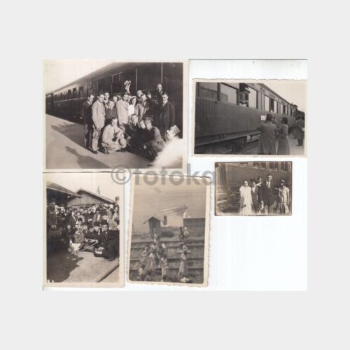 1940 Tren Yolcuları 5 Adet Fotoğraf
