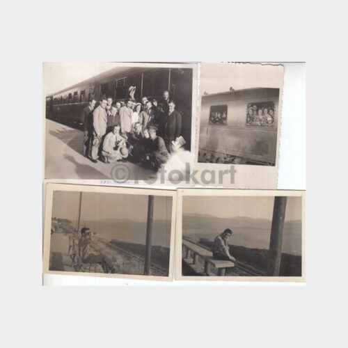 Tren Yolcuları ve Demiryolu Konulu 4 Adet Fotoğraf