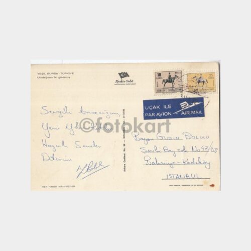1968 Bursa Uludağ Turistik Posta Damgalı Kart - Görsel 2