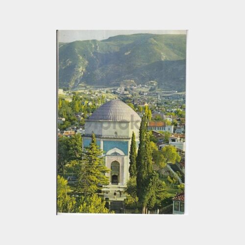 1965 Bursa Yeşil Türbe Konulu -Postadan Geçmiş- Kartpostal