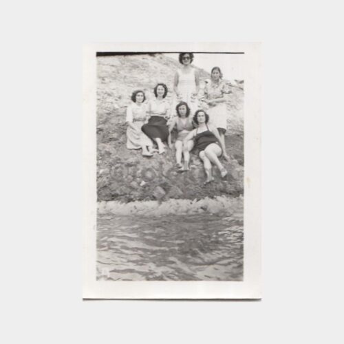 1940 Ada Gezisi Kadınlar Sahilde Görünüş Fotoğraf