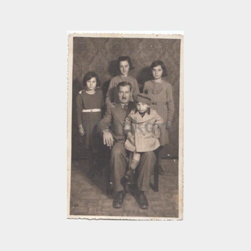 1940 İzmir Karşıyaka Çulluzade Biraderler Stüdyo Aile Fotoğraf