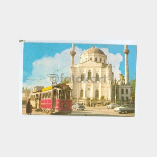İstanbul Aksaray Valide Camii Tramvay Kartpostal