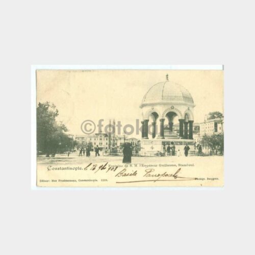 1903 Alman Çeşmesi Nadir Kartpostal