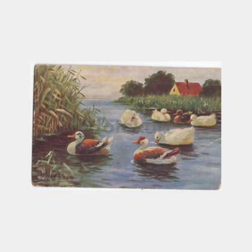 Av ve Avcılık Temalı Yabancı Tablo Kartpostal No. 10