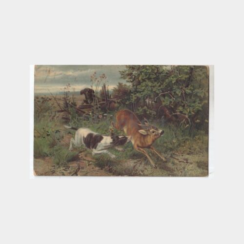 Av ve Avcılık Temalı Yabancı Tablo Kartpostal No. 22