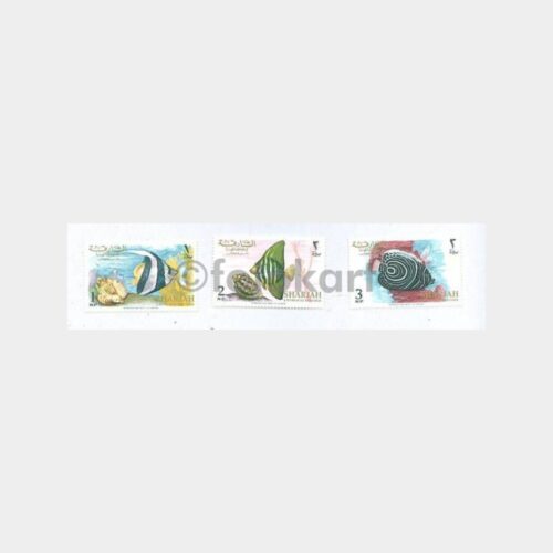Sharjah - Balıklar Tematik Pullar (3 Adet)