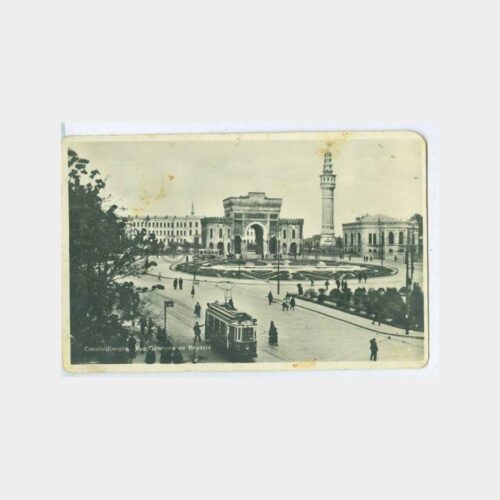 Beyazıt Meydanı Tramvay Görünüş Kartpostal