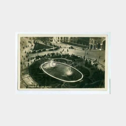 1930 İstanbul Beyazıt Meydan Havuzu Kartpostal
