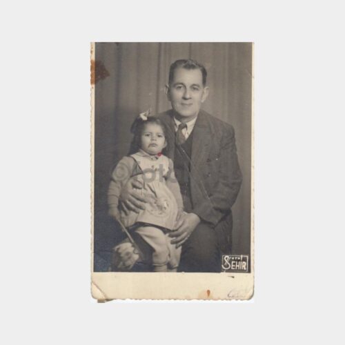1940 Beyoğlu Foto Şehir - Stüdyo Baba Kız Fotoğraf