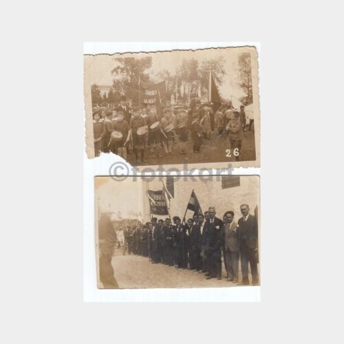 1934-1936 Yıllarına ait Cumhuriyet Bayramı Kutlama Konulu 2 Adet Fotoğraf