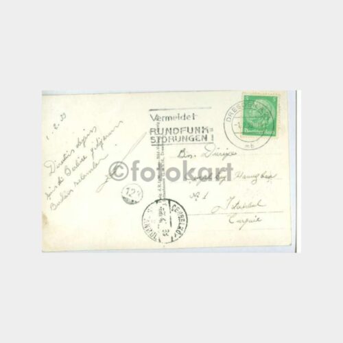 1939 Dresden Moritzburg Damgalı -Çengelköy Varışlı- Kart - Görsel 2