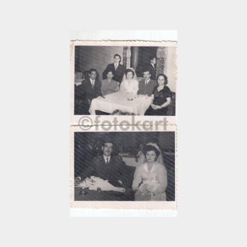 1960 Beyazıt Foto Sençek 2 Adet Düğün Fotoğraf