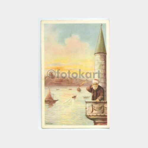1923 İstanbul Ezan Tablo Konulu Kartpostal