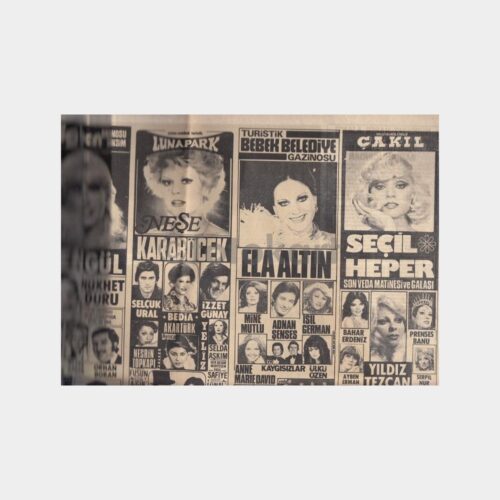 1977 Hürriyet Gazetesi Gazinolar Sayfası