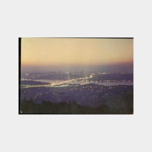 1980 İstanbul Boğaziçi Köprüsü Gece Görünüşü Kartpostal