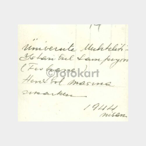 1944 Üniversite Hentbol Şamp. Feshane Fotoğraf - Görsel 2