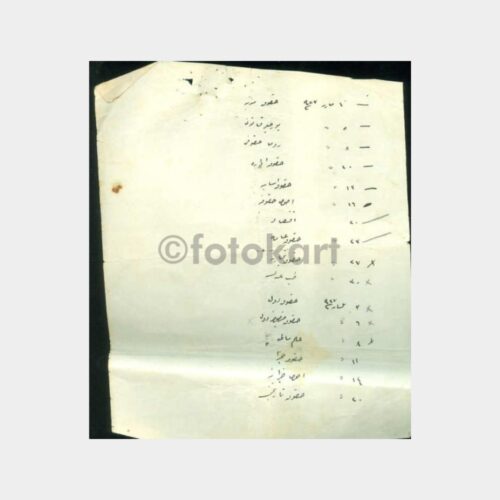 1927 Askeri İhtiyaç Listesi (Damgalı Mühürlü) - Görsel 2