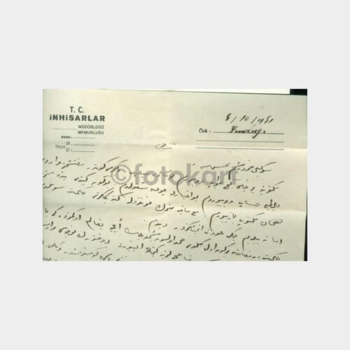 1941 İnhisarlar Müdürlüğü - Sındırgı Yazı