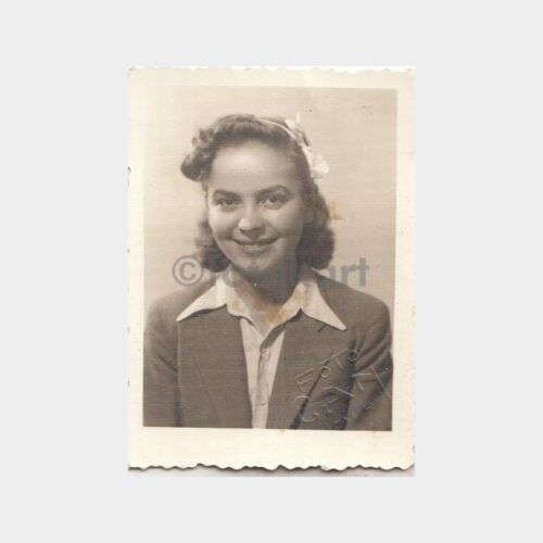 1942 İzmir Foto Can - Stüdyo Kadın Portre Fotoğraf