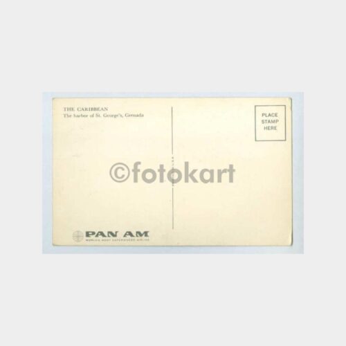 1950 Pan Am Uçak Havayolu Karayipler Kartı - Görsel 2