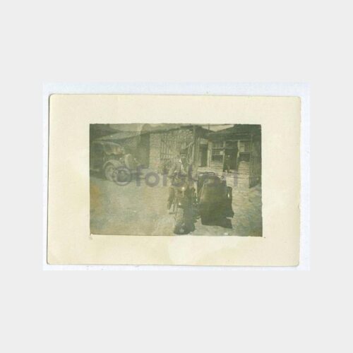 1940 Motorsikletli Genç Görünüş Fotoğraf