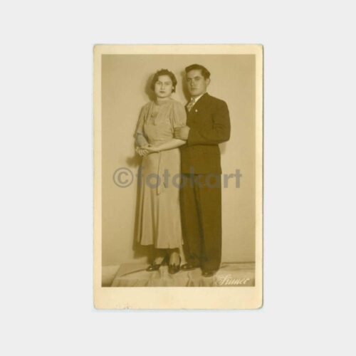 1937 Foto Sümer - Nişanlı Çift Görünüş Fotoğraf
