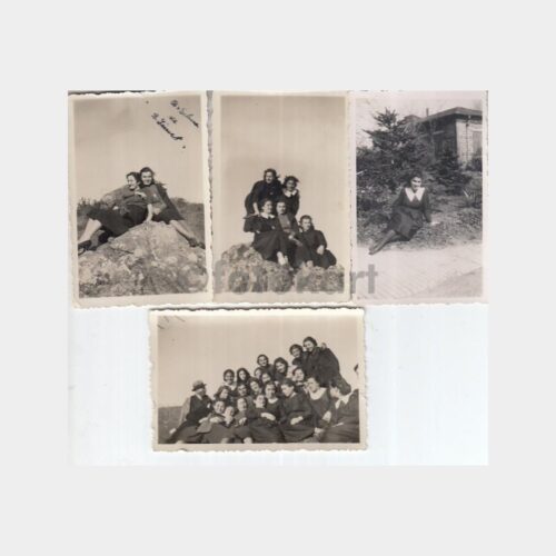 1940 Kız Öğrenciler Çamlıca Gezisi 4 Adet Fotoğraf